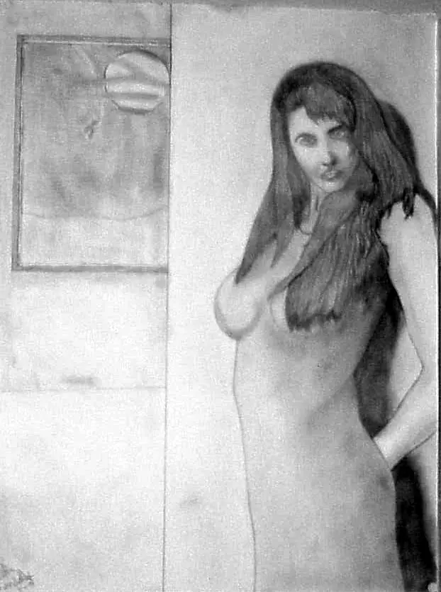 Soft graphite portrait study of a woman